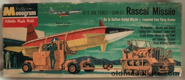 Monogram 1/48 GAM-63 Rascal Missile with Transporter/Loader and Tractor, PD42 plastic model kit